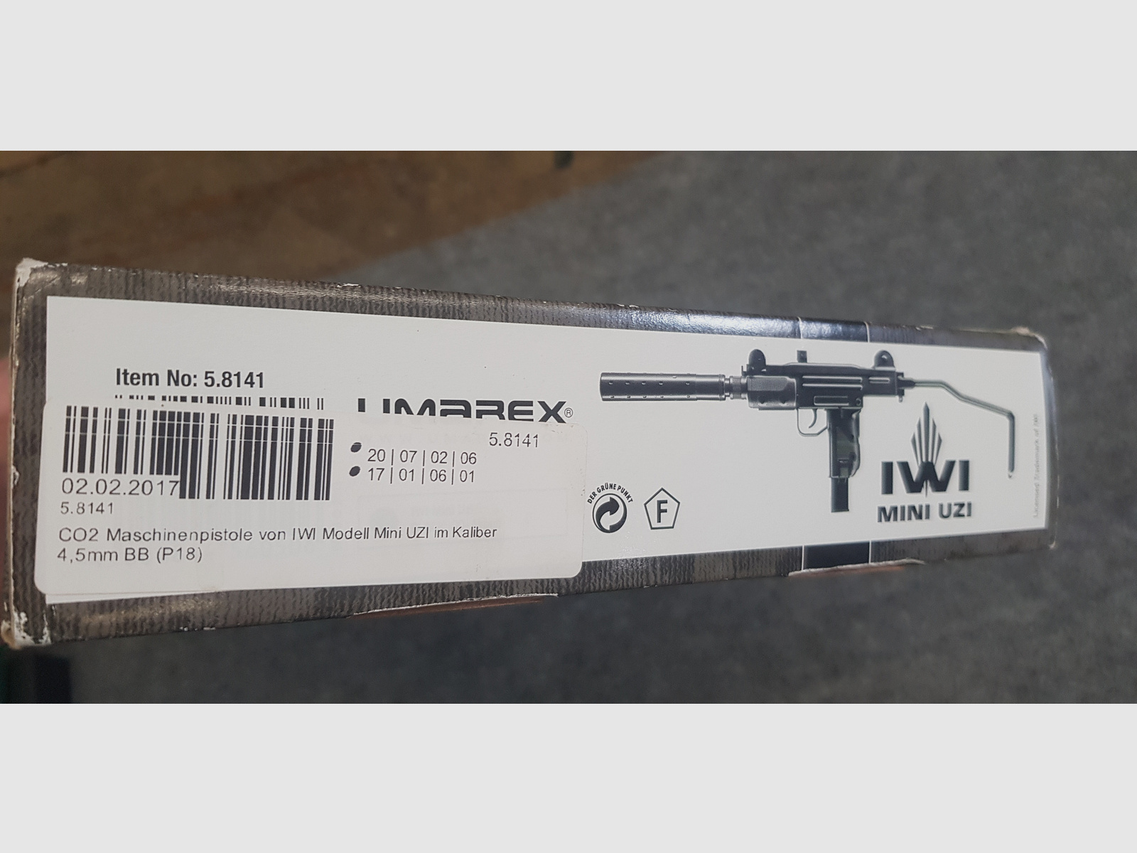 IWI Mini UZI CO2 Maschinenpistole 4,5 mm BB schwarz blowback Umarex