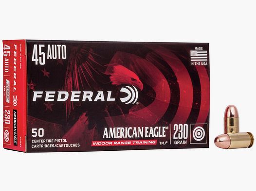 Federal American Eagle Indoor Range Training .45 ACP 230GR TMJ 50 cartouches