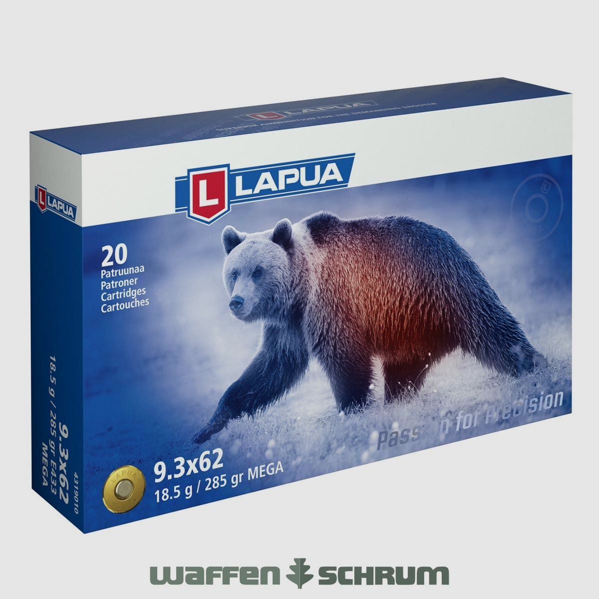 Lapua Naturalis 16,2g - 250gr. 9,3x62