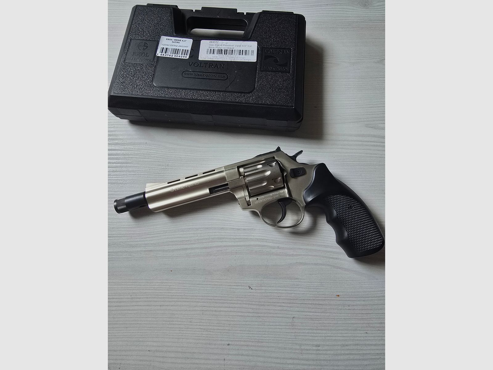 Ekol Viper 4,5 Zoll Vernickelt Schreckschussrevolver 
