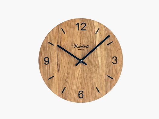 Orologio da parete Tempus in legno di quercia