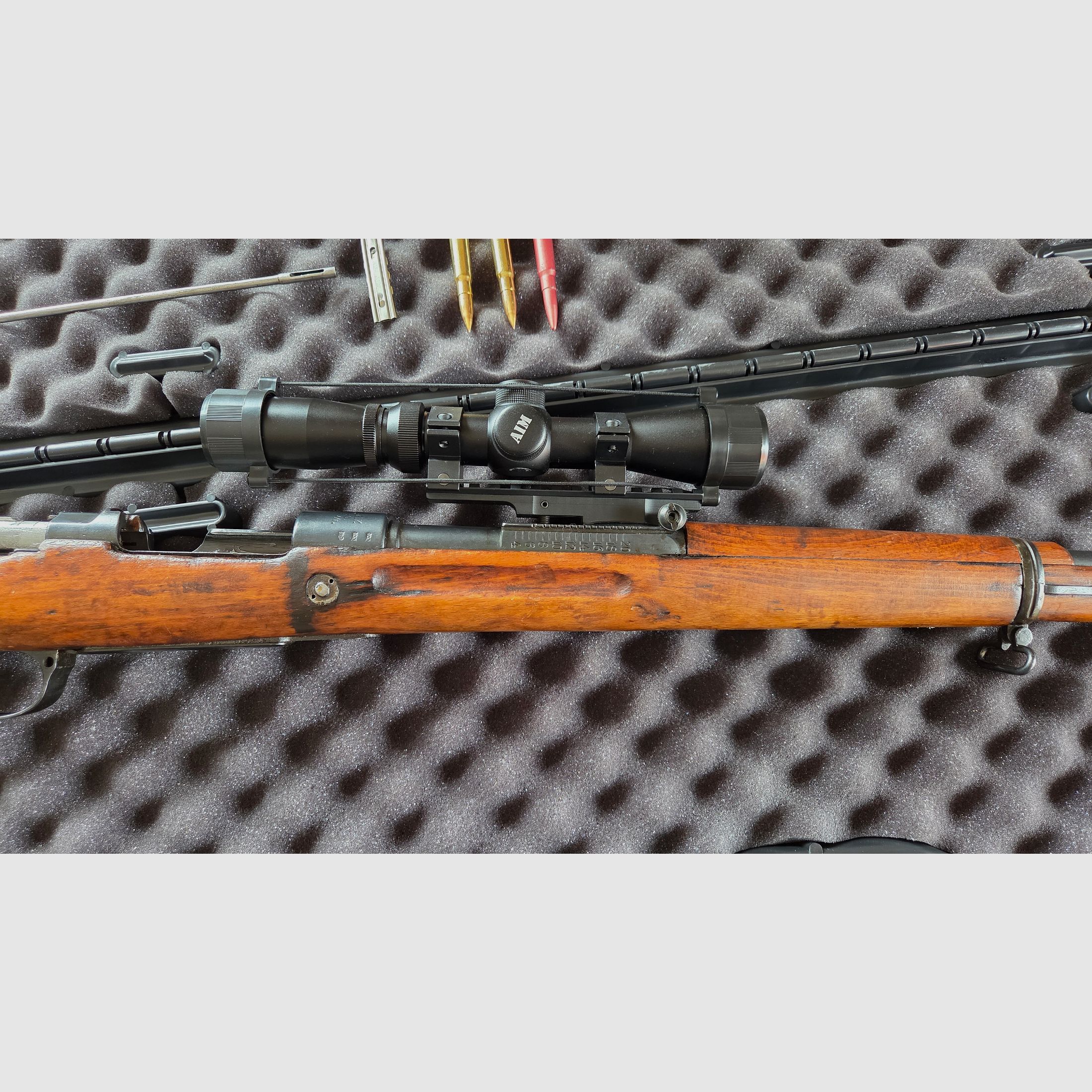 Mauser G98*Kal. 8x57 IS*Telescopisch vizier*Totale lengte 1250 mm*Loop 740 mm