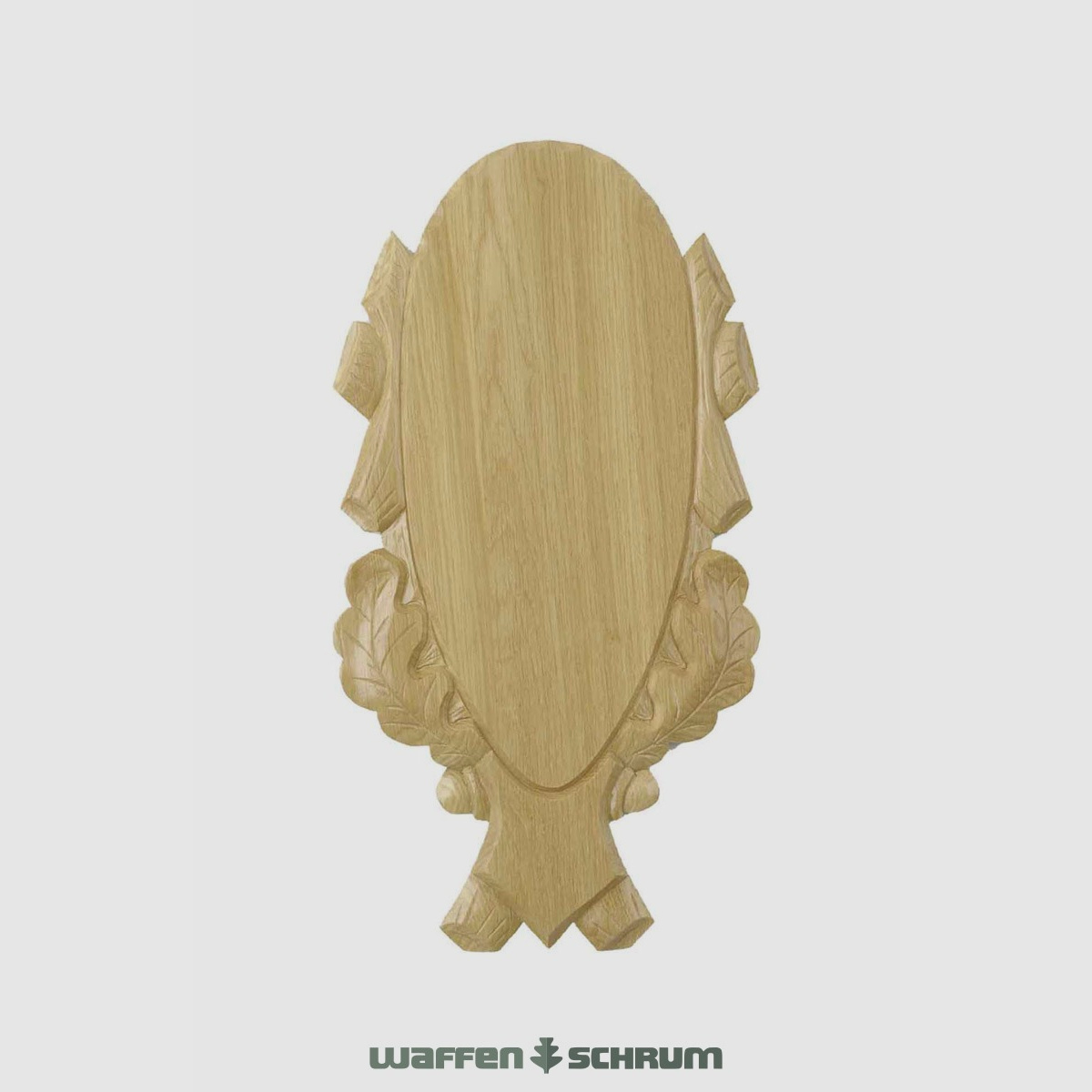 Eurohunt antler board 45x20cm oak - light - carved outer dimensions 57x33cm