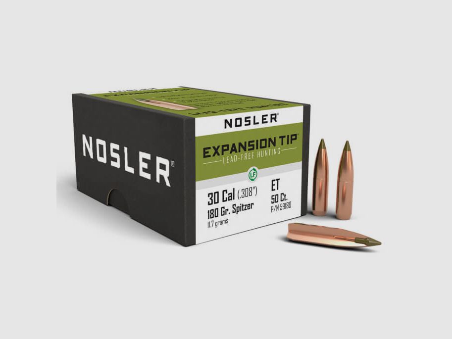 NOSLER E-TIP BLEIFREIE JAGDGESCHOSSE - .30 - 180gr.