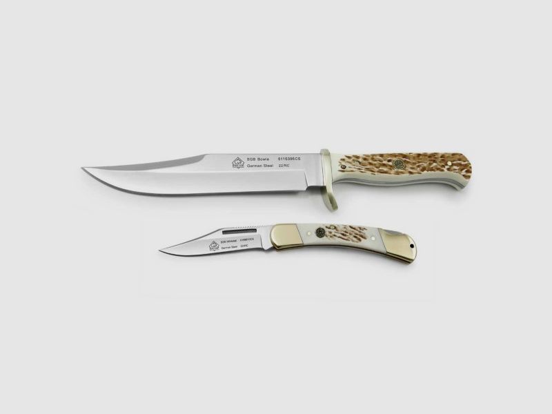 PUMA SGB Bowie / Whitetail, POM Commando Stag