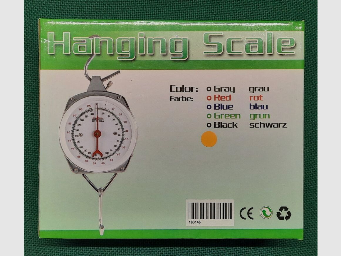 Hanging Scale Zeigerwaage orange