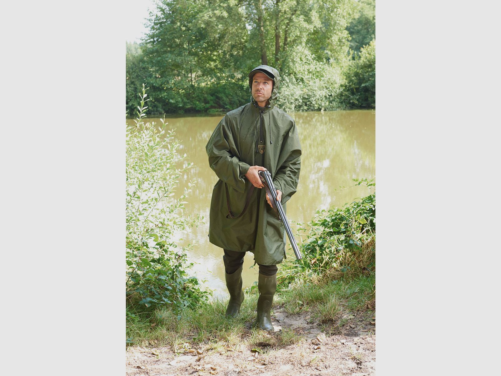 Poncho mit Kapuze - 100% Nylon