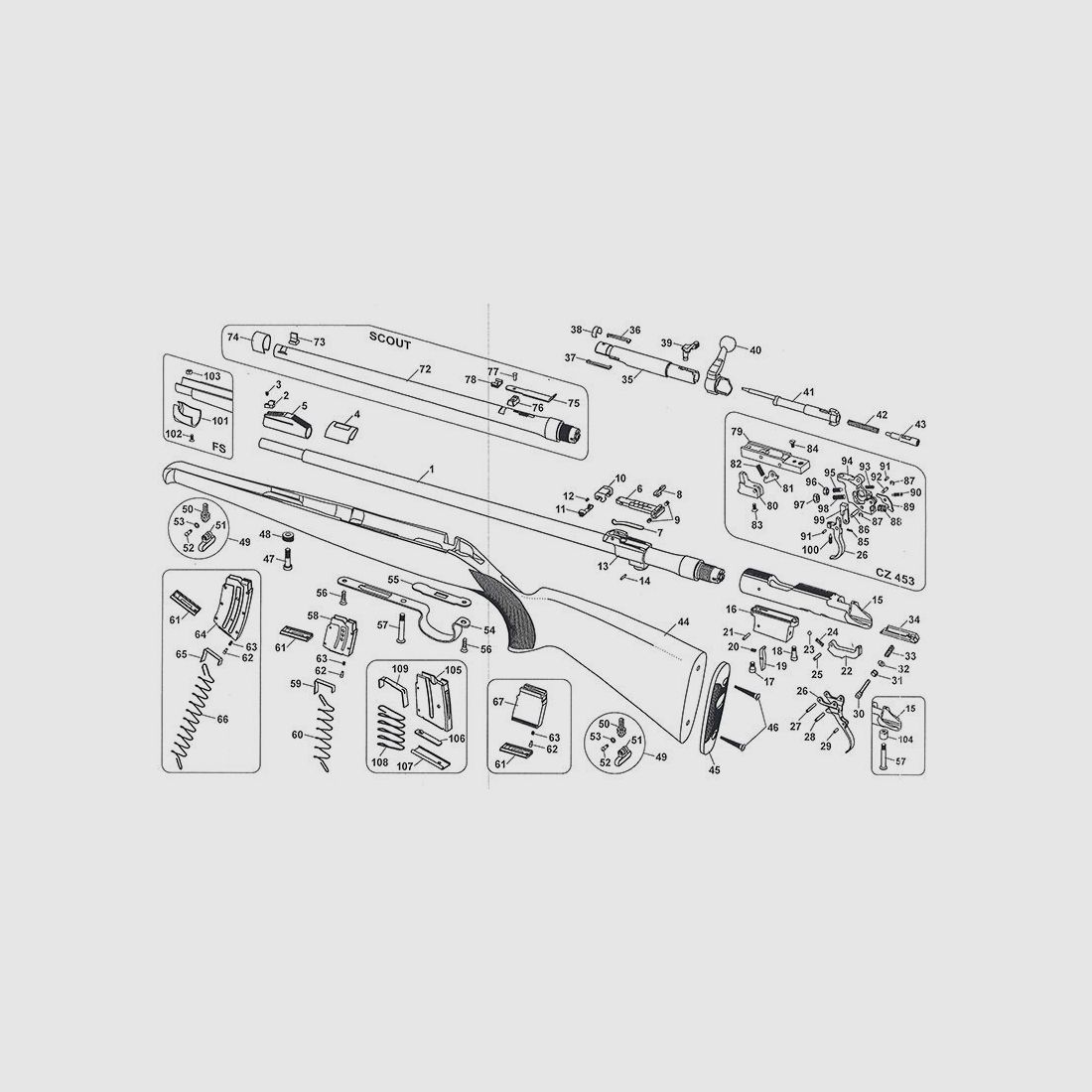 Ceská Zbrojovka CZ 452 - Schlagbolzen #41