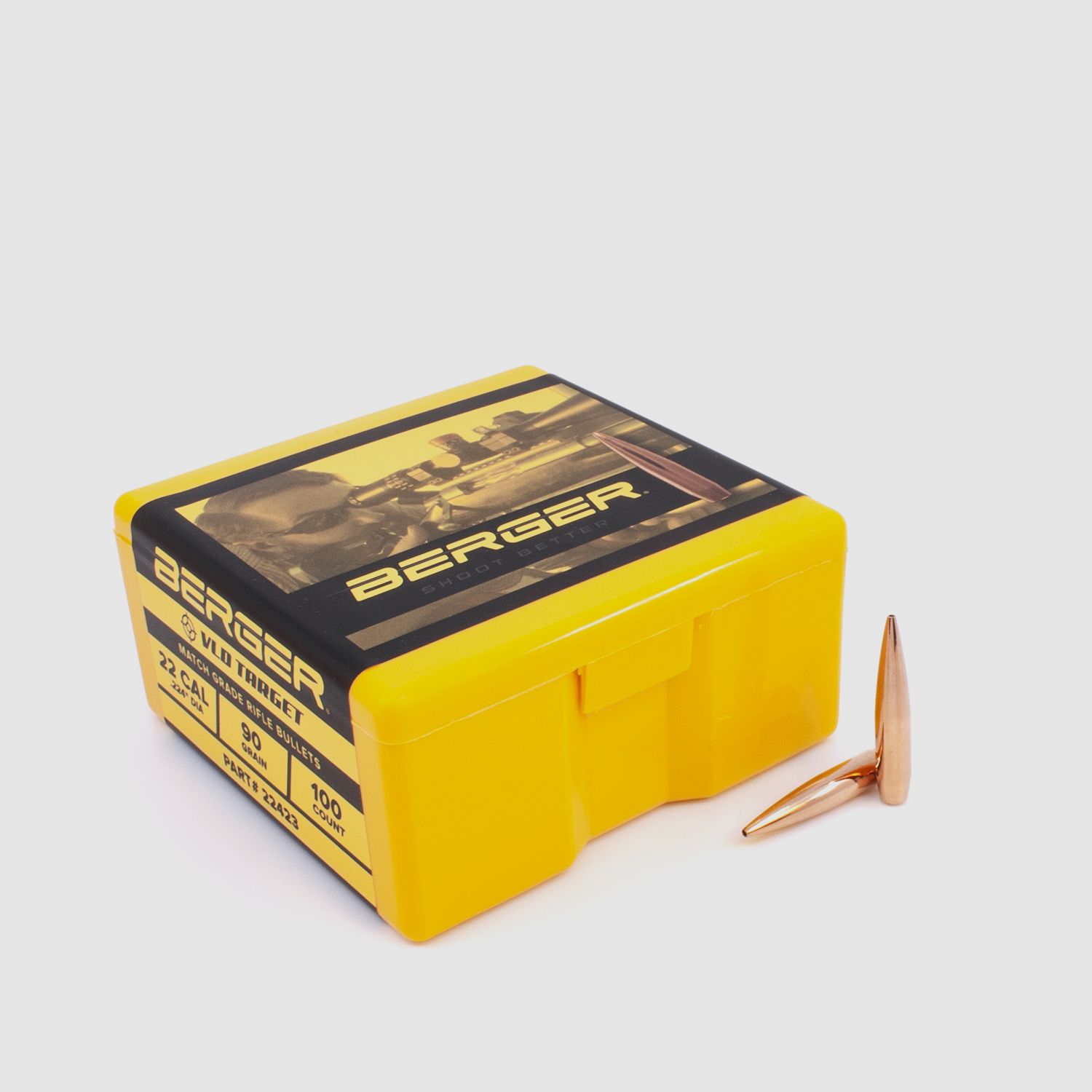 Proiettile Berger .22 VLD Target 90GR 100 Pezzi