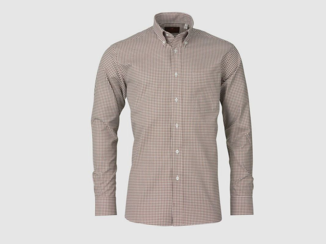 Laksen Hemd Carlo pin Point Camel