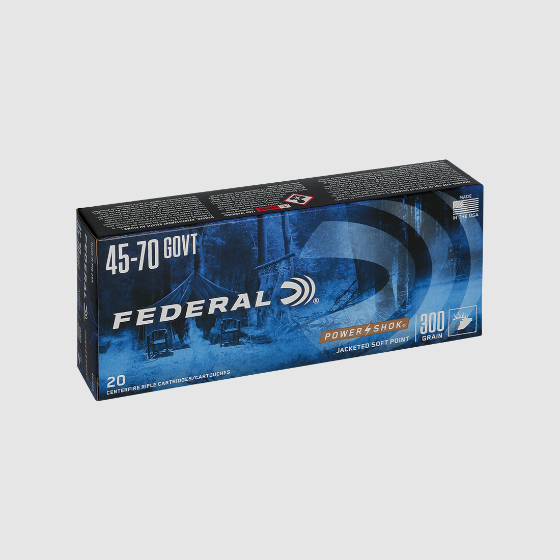 Patronen Federal Power Shok Kaliber 45/70 Gvt 300 Grains, Bild 2 von 6