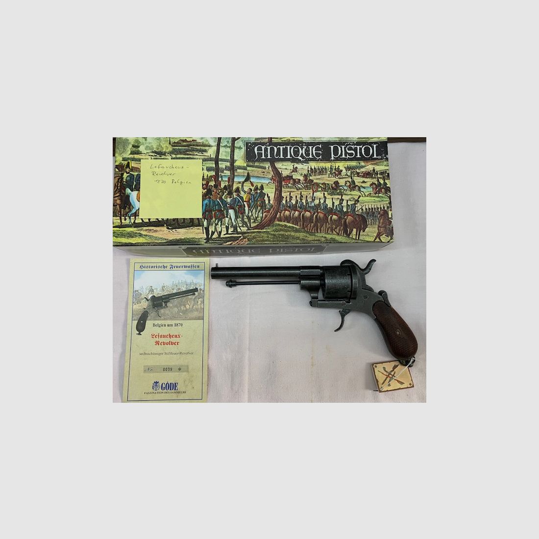 Lefaucheux Revolver 1870 Belgien  DEKO mit Göde Zertifikat