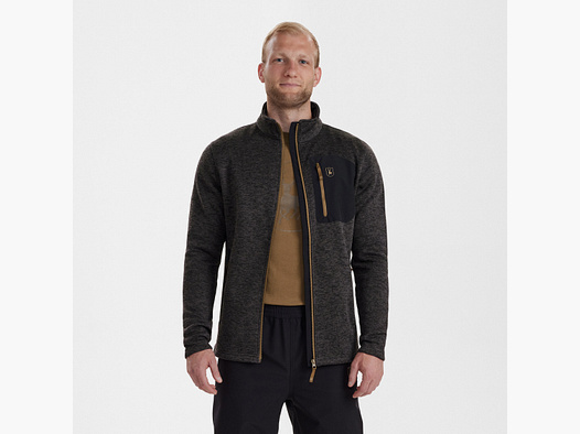 Sarek knitted jacket - Dark Grey melange - Size: L