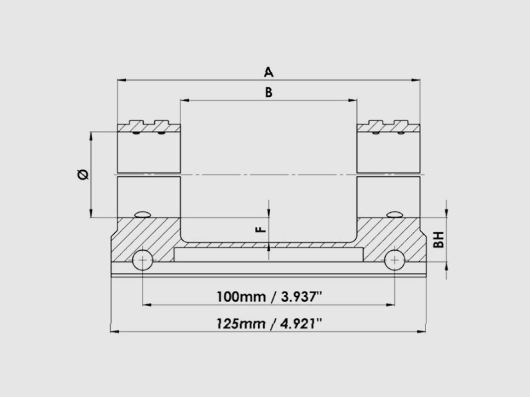 Montura de 30 mm, palancas BH23 Recknagel ERA-TAC Gen-2, imagen 2 de 3