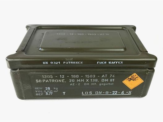 Scatola per munizioni originale Bundeswehr BW, impermeabile, scatola di stoccaggio