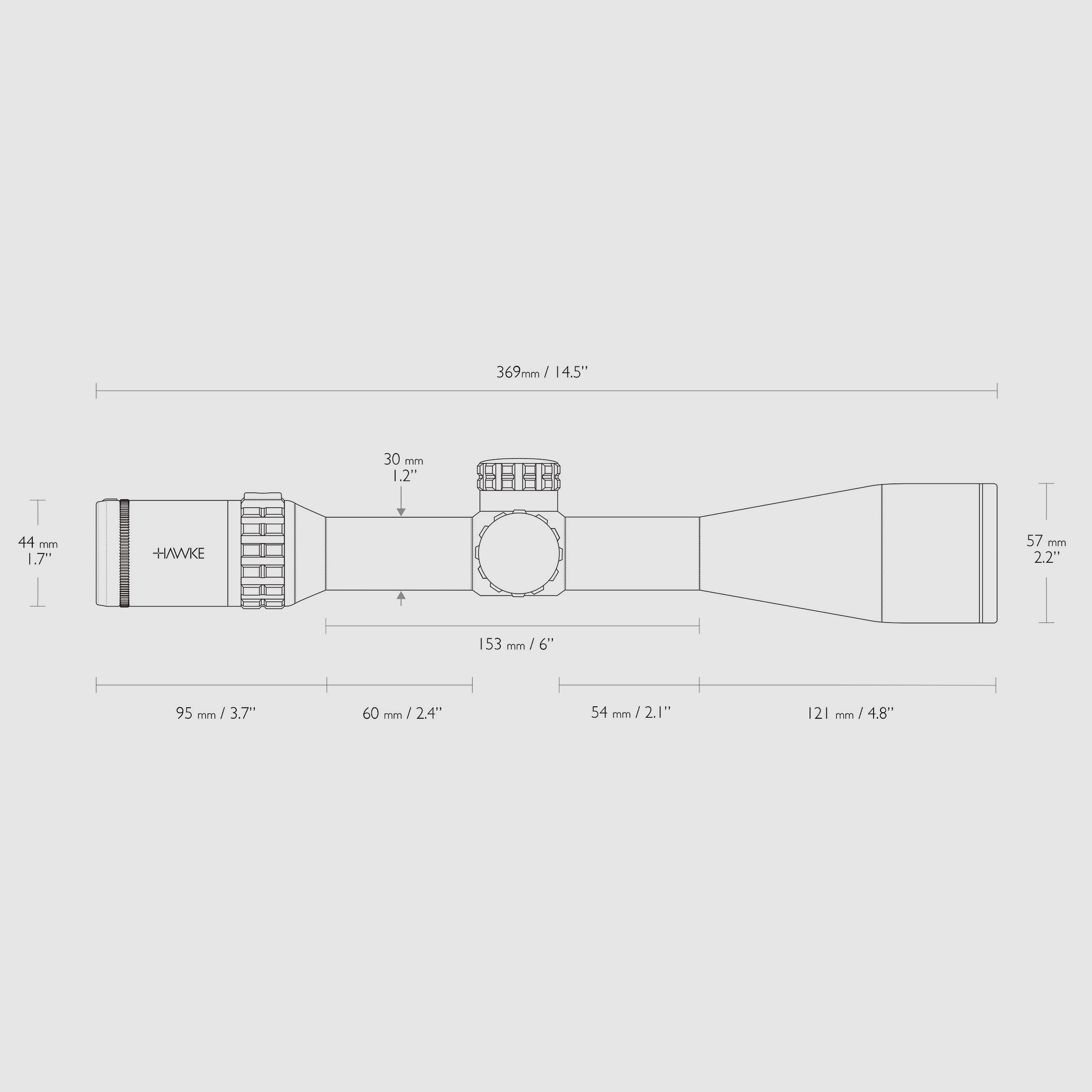 Hawke 18431 Frontier 30 SF 4-24x50 richtkijker MIL PRO Reticle MRAD