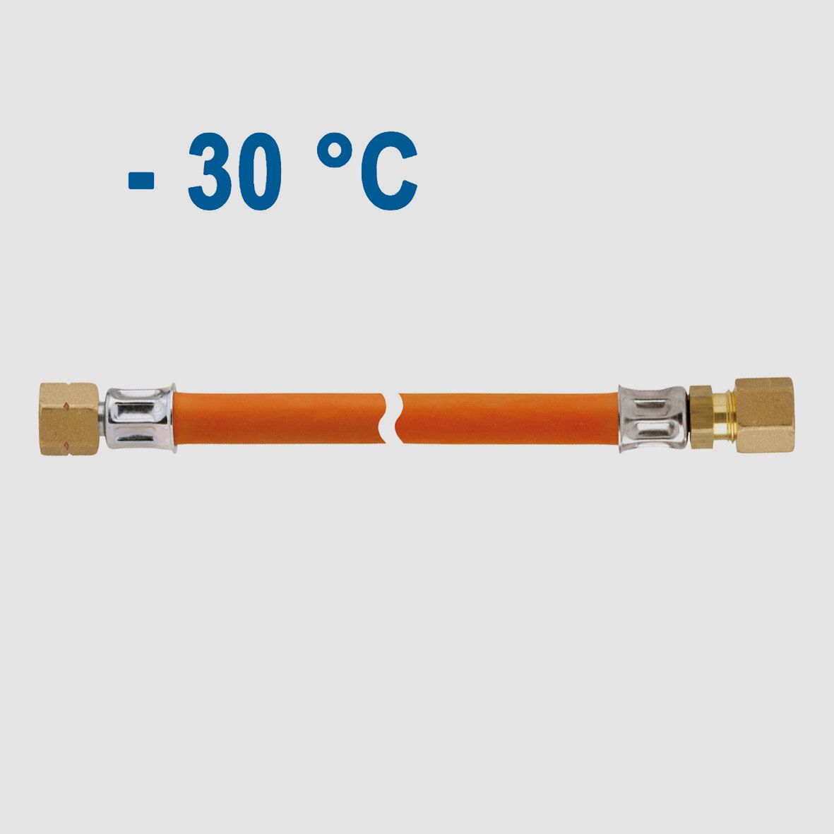 Mitteldruck-Schlauchleitung MS 10 bar, 400 mm, G 1/4 LH-ÜM x RST 8, Bild 6 von 9