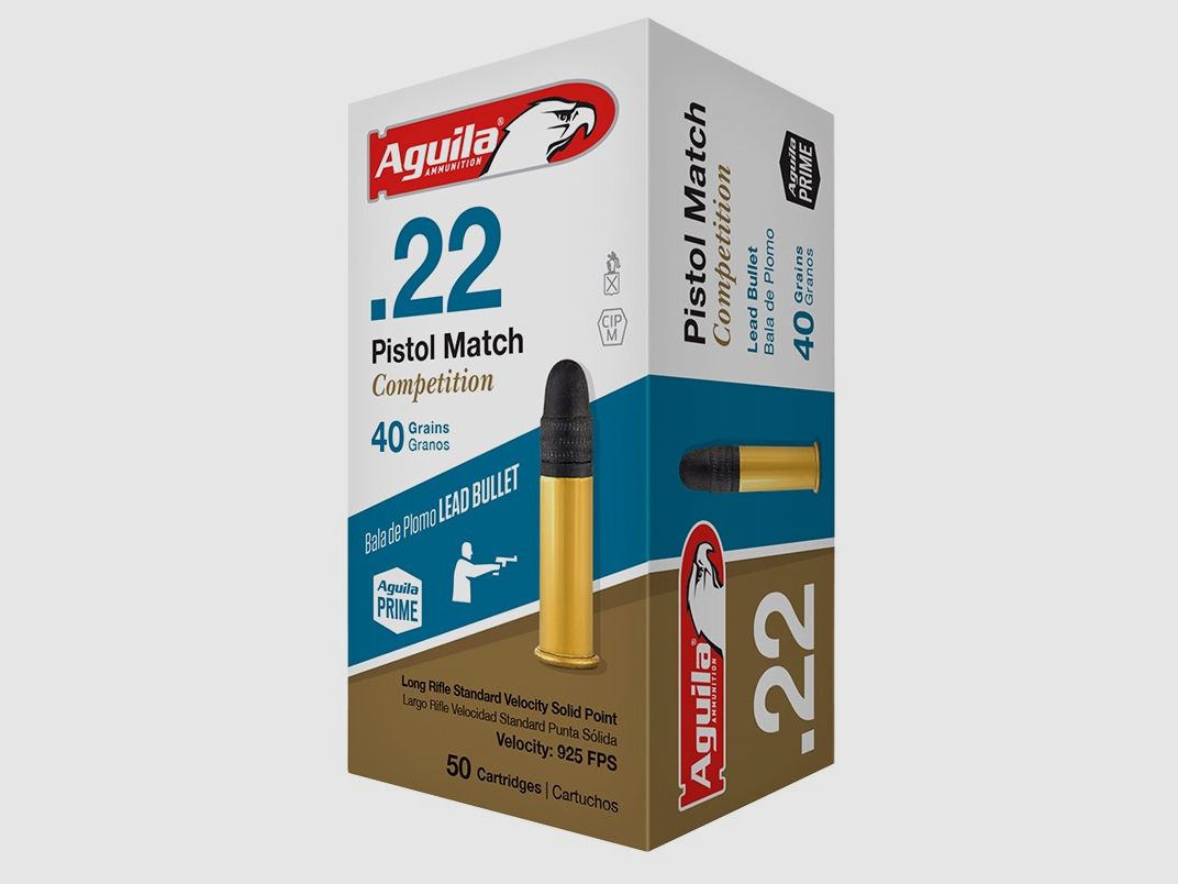 Aguila Pistol Match Competition .22 LR 40GR LRN 50 cartucce