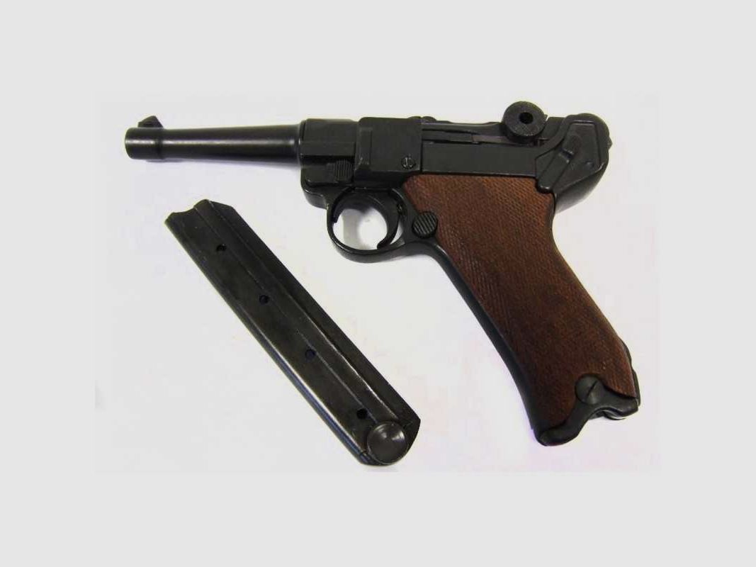 Pistolet Denix Luger P08 Parabellum crosse bois - Pistolet Luger bois, image 1 sur 8