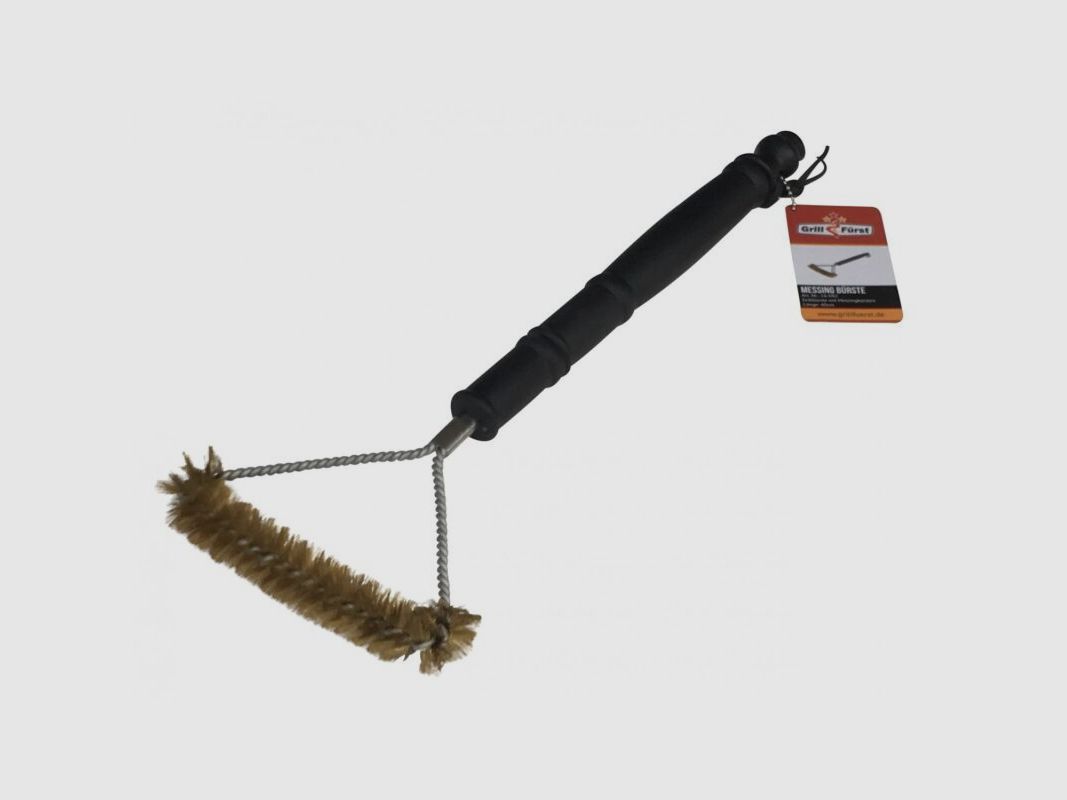Grillfürst Grillbürste Messing 3-seitig 39,5 cm