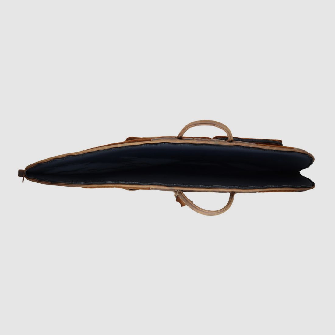 Nobil Hunting Leder Futteral 130cm in braun, handgenäht