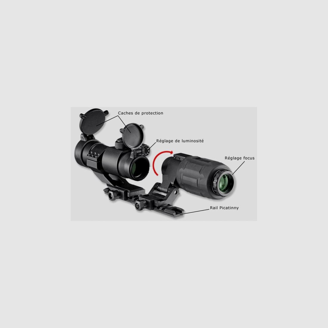 Agrandador y punto rojo Umarex EPS3 X3 4MOA, imagen 1 de 2