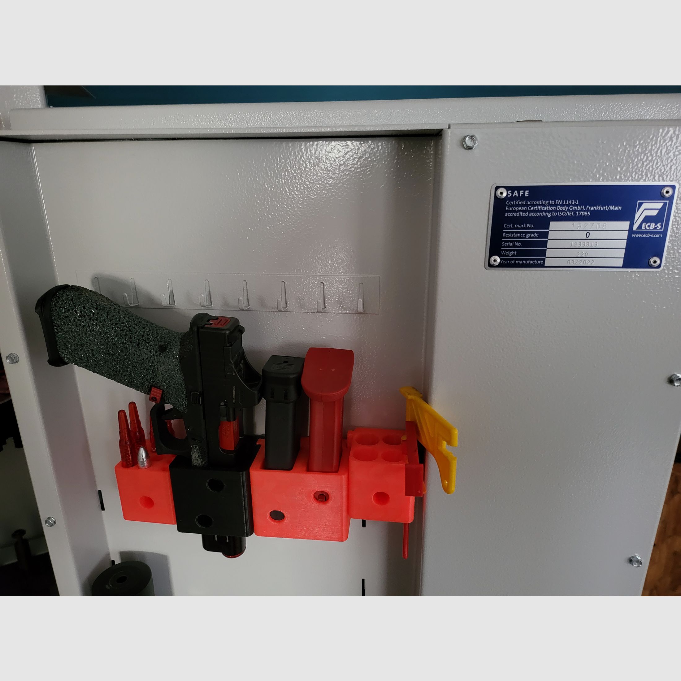 308 223 9mm Pufferpatrone Safe flag Universal Halter Waffenschrank Organizer Magnet rutschfest, Bild 6 von 6