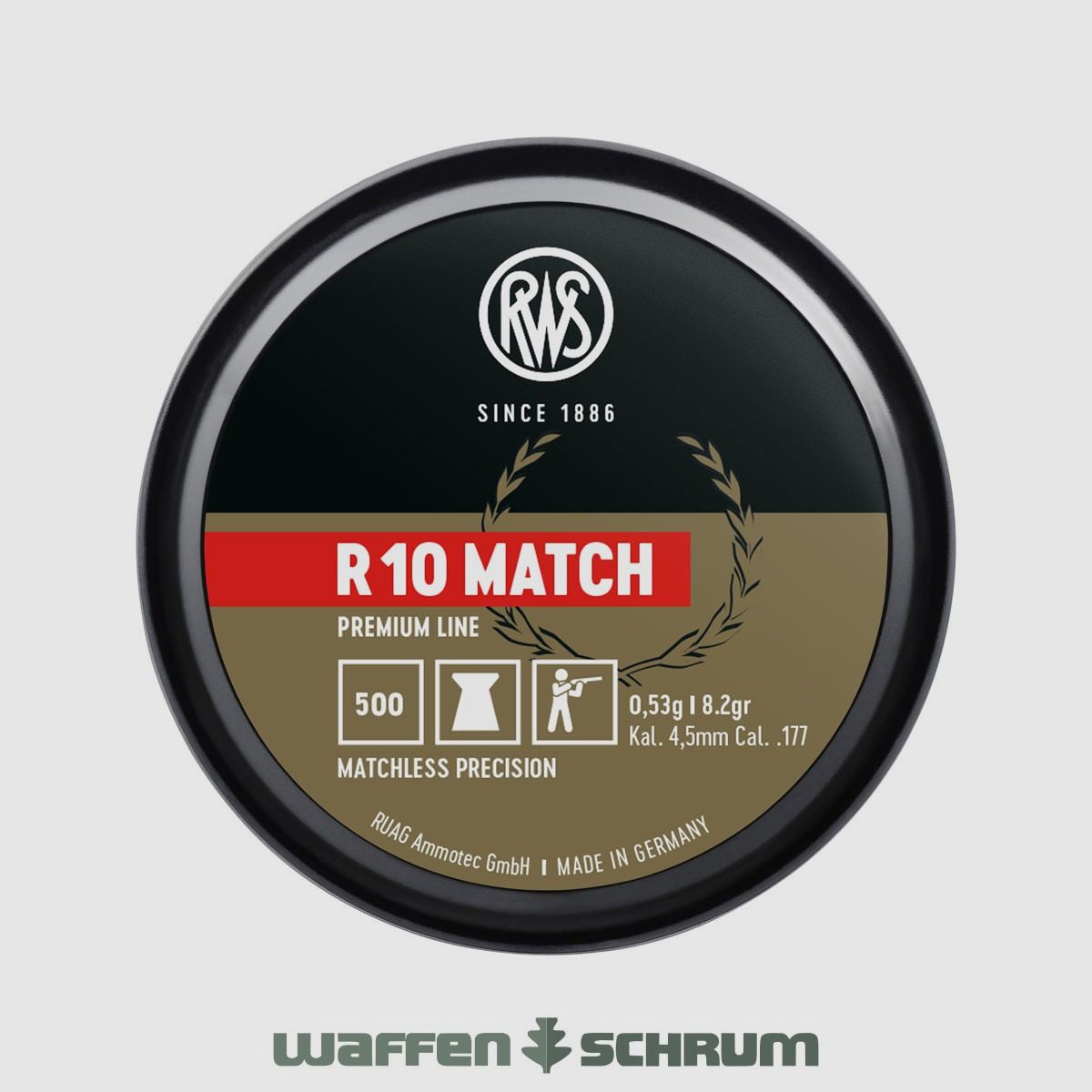 RWS R10 Match 0,53g 4,49mm Premium Line