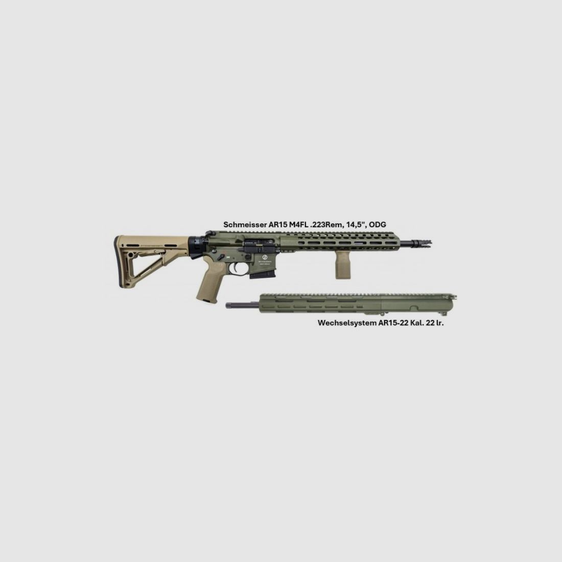 Schmeisser AR15 M4FL SET .223Rem, 14.5", ODG, image 1 of 2