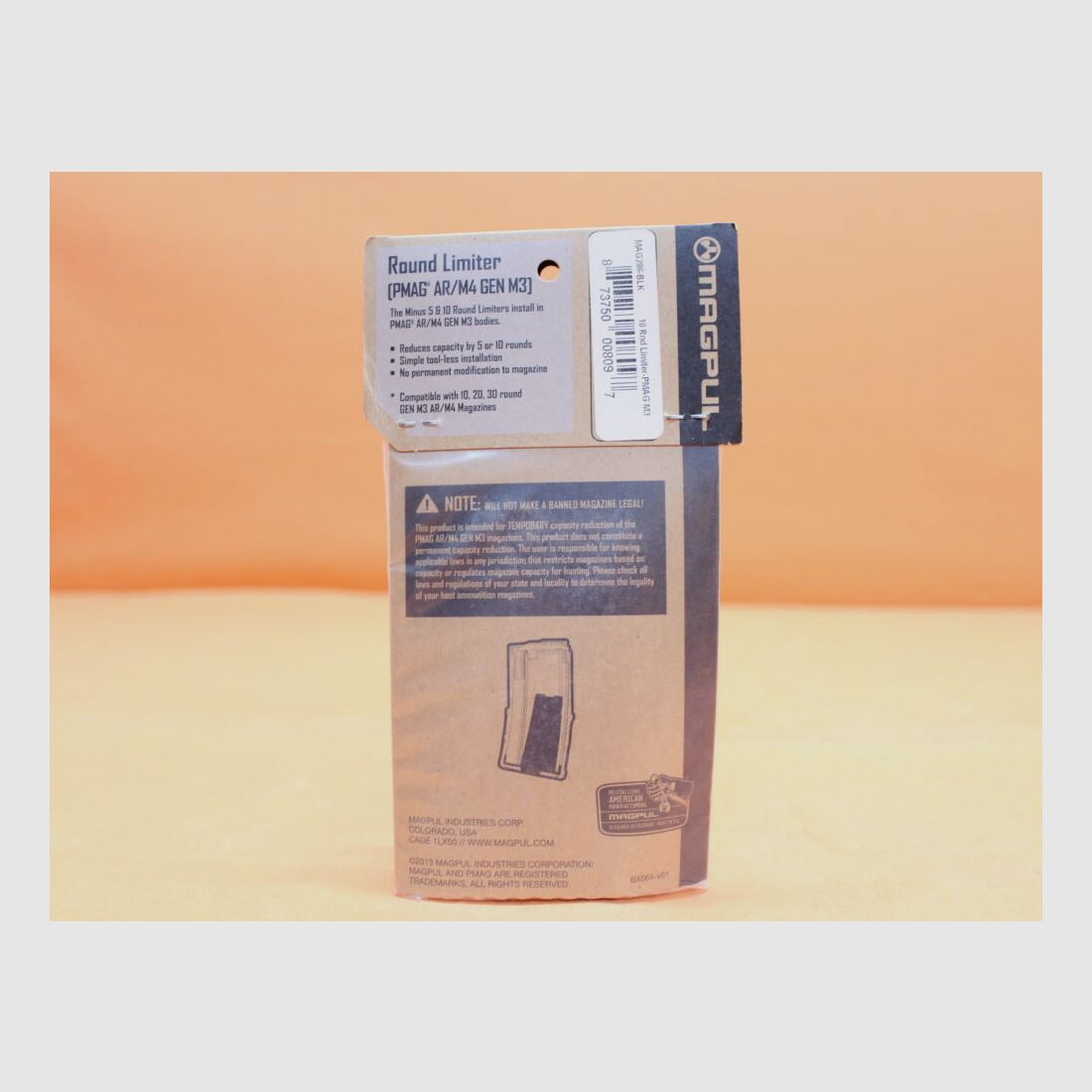 Magpul AR-15: Magazin Magpul PMAG Limiter (MAG286-BLK) -10-Schuss Polymer Black .223Rem VE 3 Stück/ Magazinbegrenzer