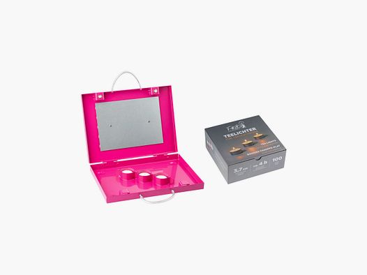EUROHUNT Scaldino a Candele Scaldapiastra Rosa - Riscaldatore da Caccia con 100 Candele