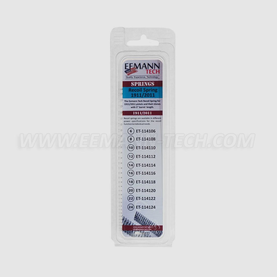 EEMANN TECH terugloopveer voor 1911/2011 – 14 lbs, afbeelding 2 van 2