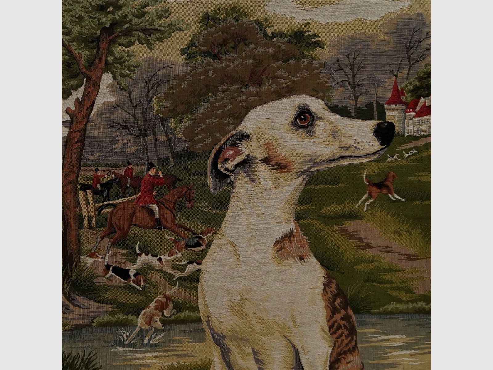 Lovergreen Kleine Schnäppchen Motiv Kissen weißer Windhund