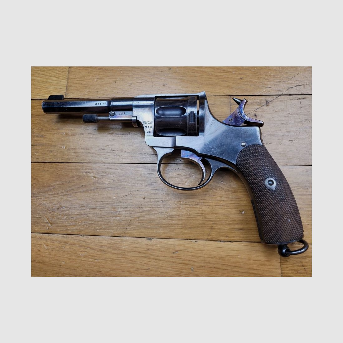 Wunderschöner schwedischer Revolver 1887 – seltene erste Fertigung Nagant in Belgien für Schweden – in 7,5 Nagant – Mononummer – Magische Originalbrünierung – Hervorragender Zustand, Bild 1 von 17