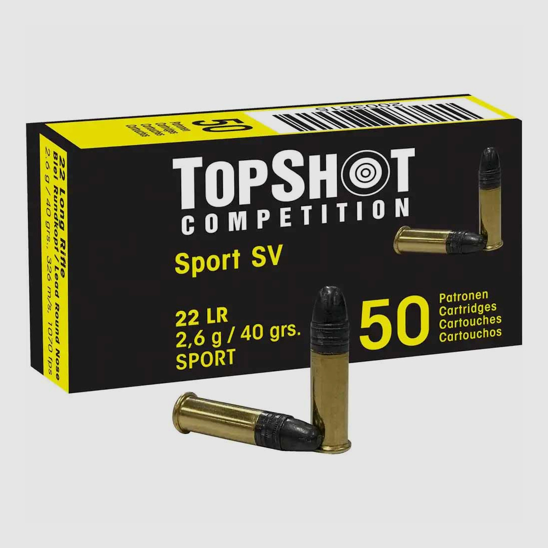 TOPSHOT COMPETITION .22lr Edición Negra SV 2.6g/40grs 50Stk