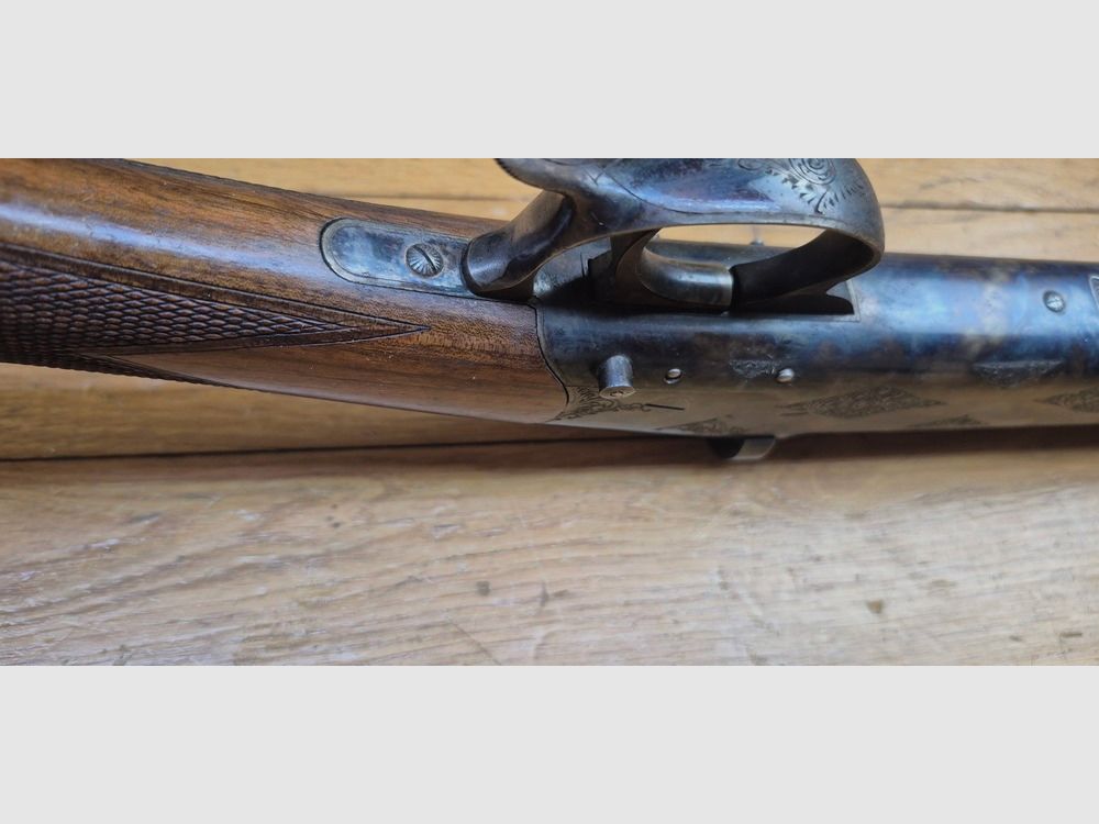 Sehr schönes Exemplar eines FUSIL SIMPLEX — Manufrance Saint-Étienne — Patentiert 1908 — Kal. 16/70 — Luxusversion in Nussbaum — Waffe aus den 50er Jahren — Kaliber 16/70 — Zu reinigen, aber wirklich in ausgezeichnetem Zustand — TBE++, Bild 15 von 38