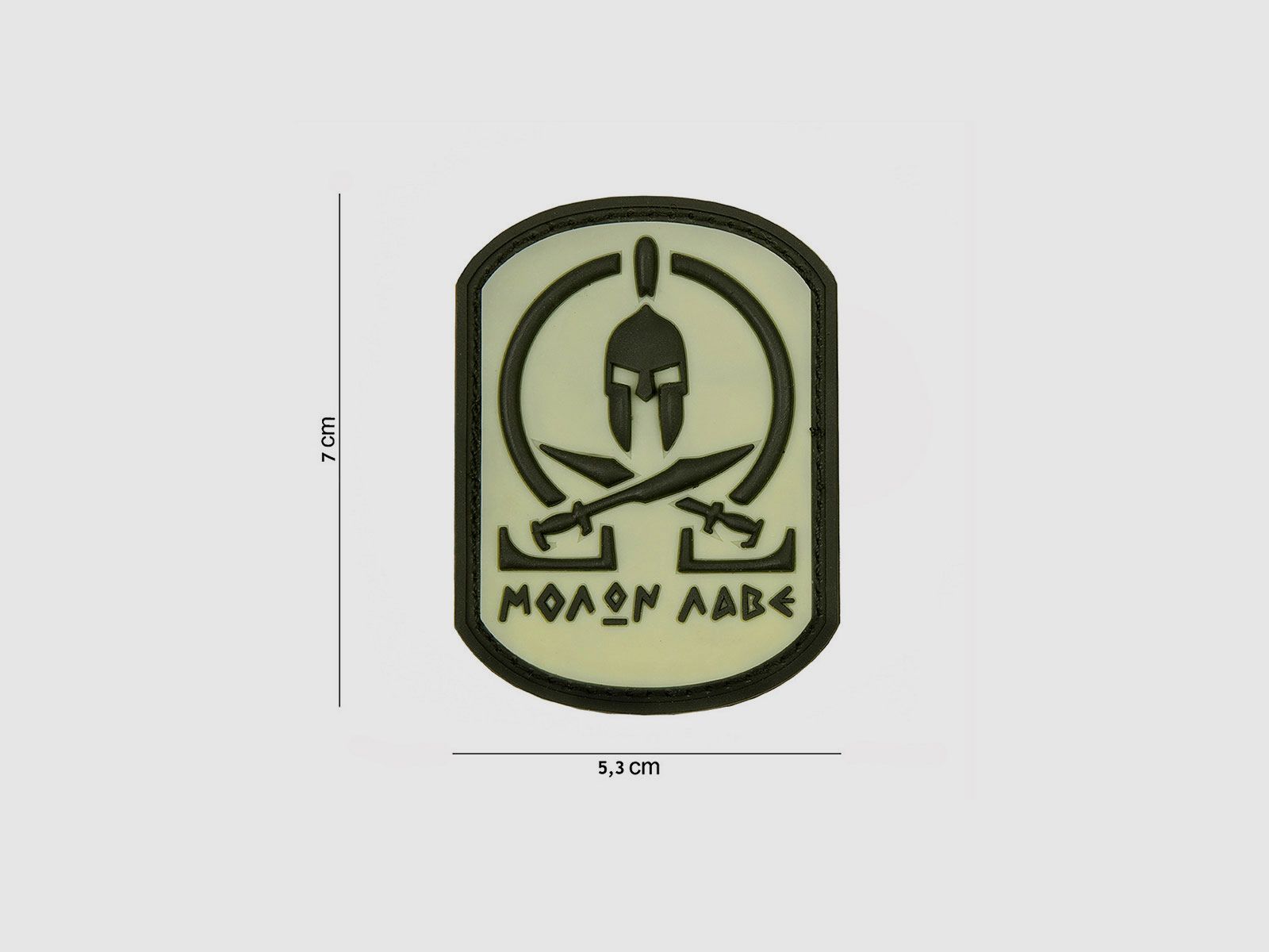 PATCH – 3D PVC MOLON LABE SPARTAN WHITE #12004