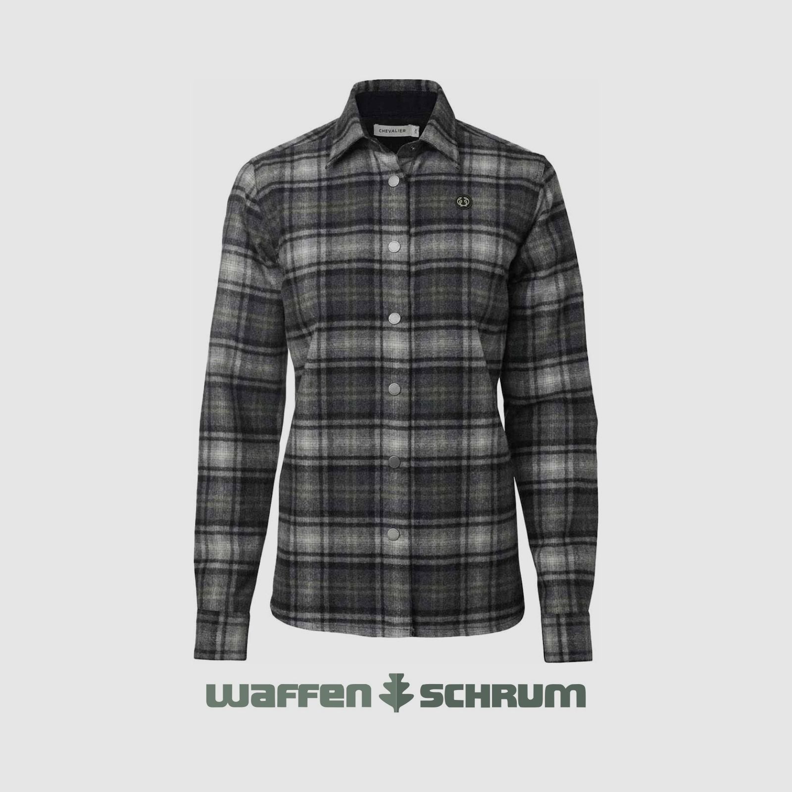 Chevalier Overshirt Champ Wool Charcoal Checked