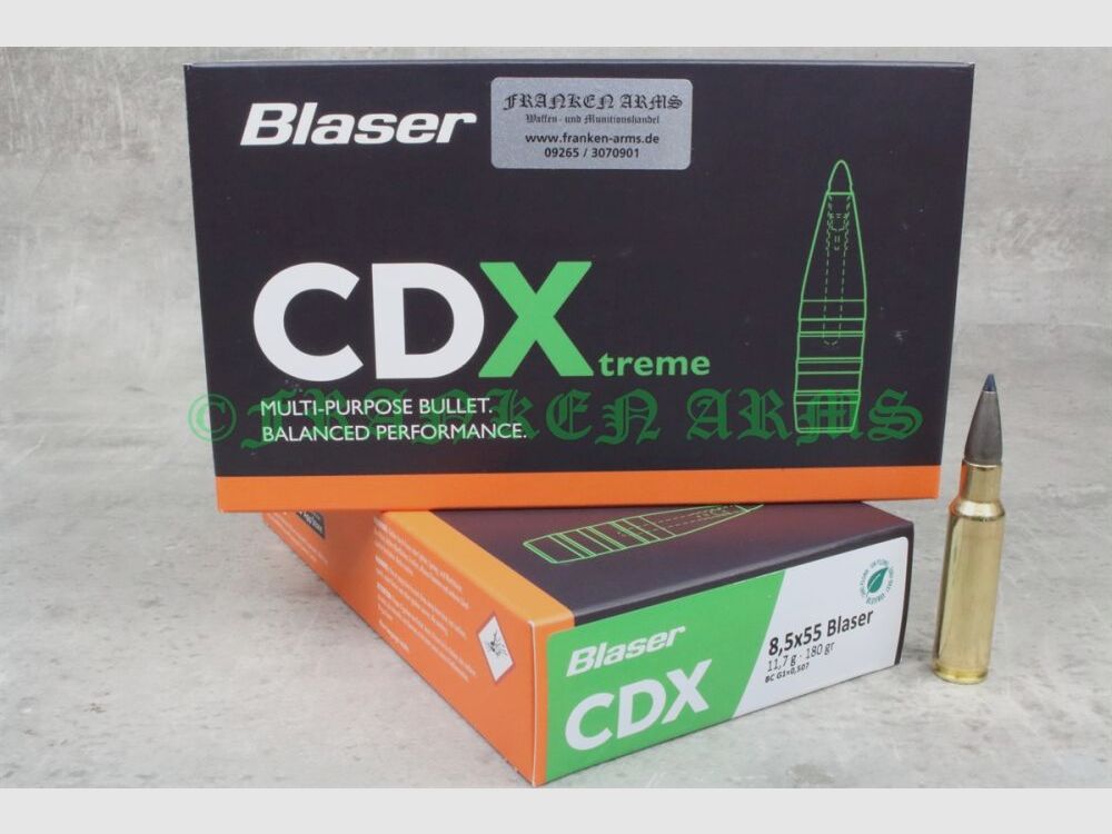 Blaser CDX 8,5x55 Blaser 180gr. 11,7g 20 Stück Staffelpreise