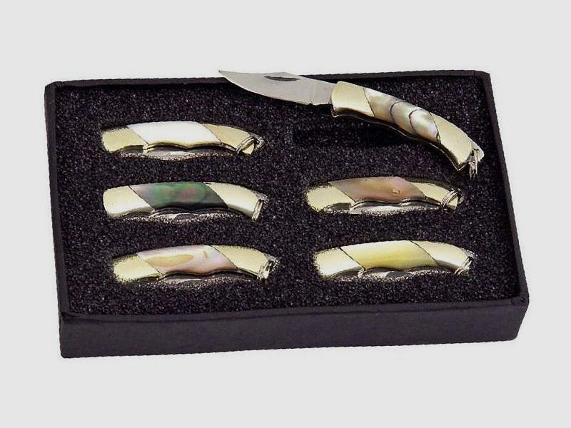 Set de mini couteaux de poche 6 pièces avec porte-clés