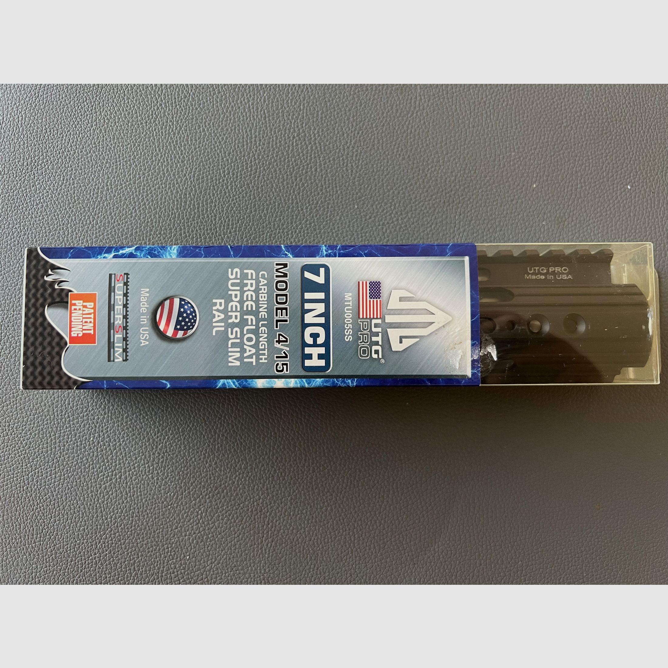 UTG PRO MTU005SS 7” Free Float Super Slim Rail – Made in USA – Neuf en emballage d’origine