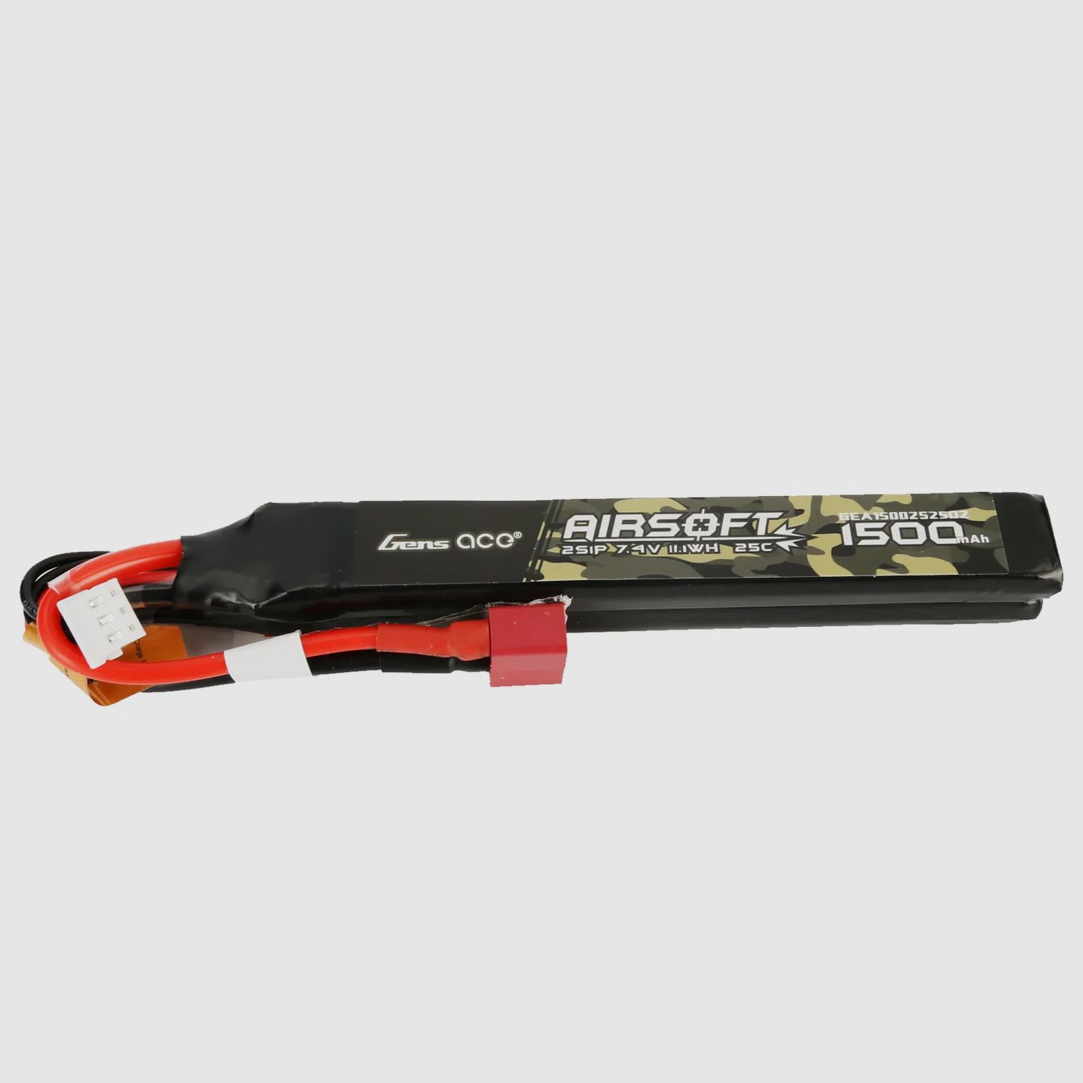 Gens Ace 25C 1500mAh 2S1P 7.4V Nunchuck 2x LiPo-Akku mit T-Stecker