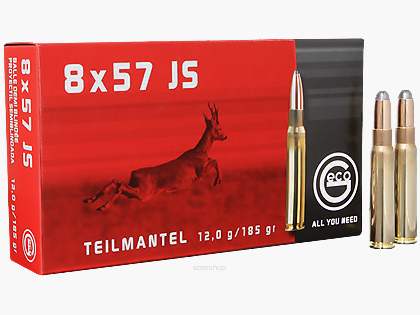 GECO ammunition cal. 8x57JS SP TM, 12 g / 185 gr, pack of 20