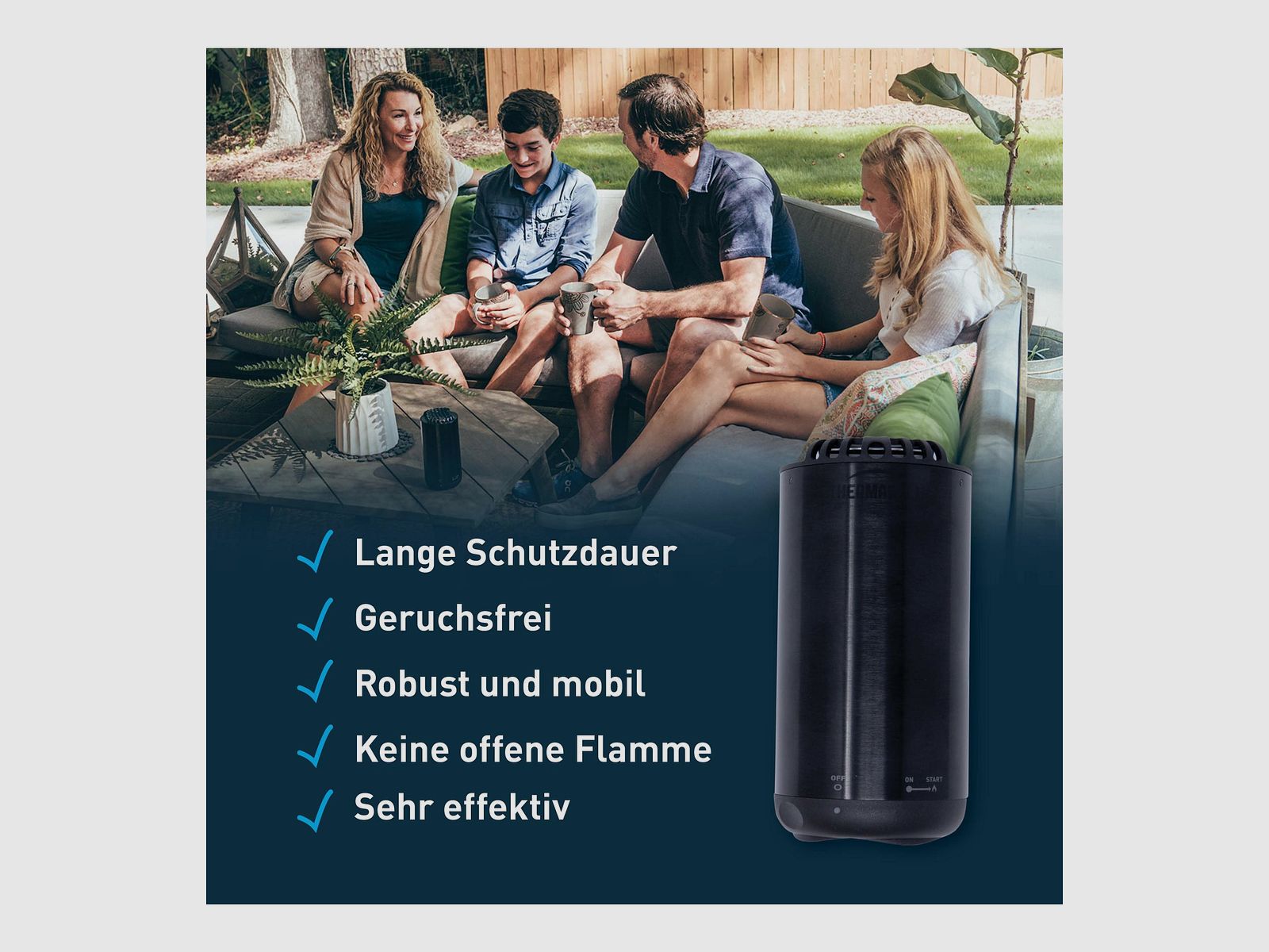THERMACELL 920208 Mückenabwehrgerät Tischgerät HALO Mini Metal Edition