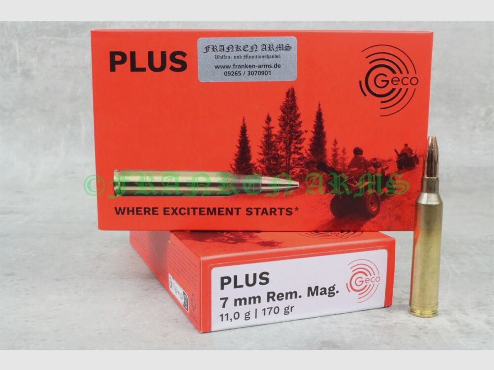 GECO Plus 7mm Rem. Mag. 170gr. 11g 20 pieces