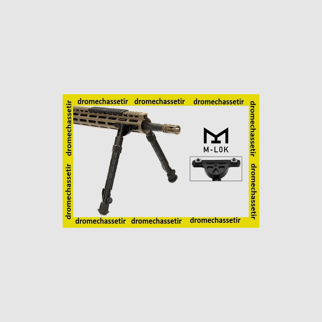 Zweibein in 2 Teilen für M-Lok Handguard, 5-fach verstellbar von 20,3 cm bis 30 cm, UTG, Schwarz, Bild 4 von 5