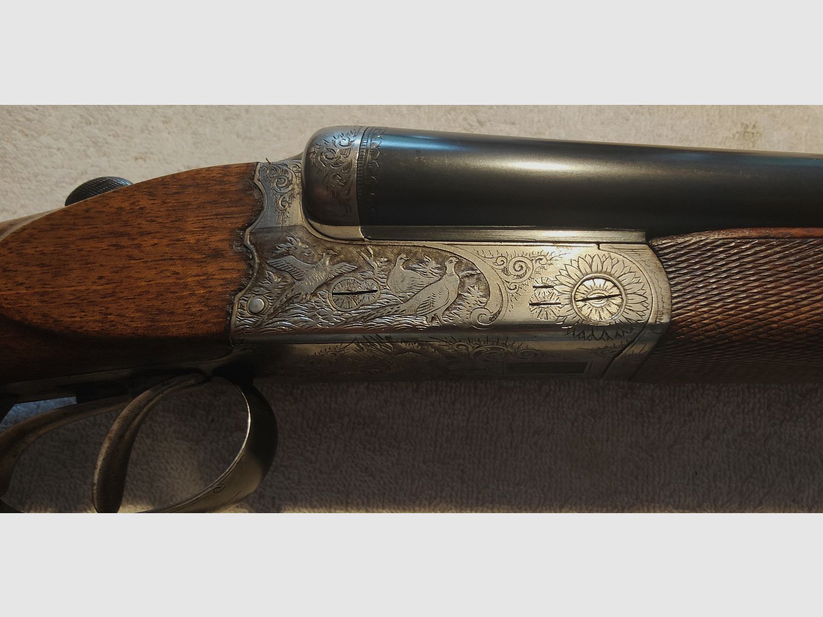 Double-barrel shotgun 16/70 side-by-side shotgun Meisterarbeit W.Kunna Koblenz