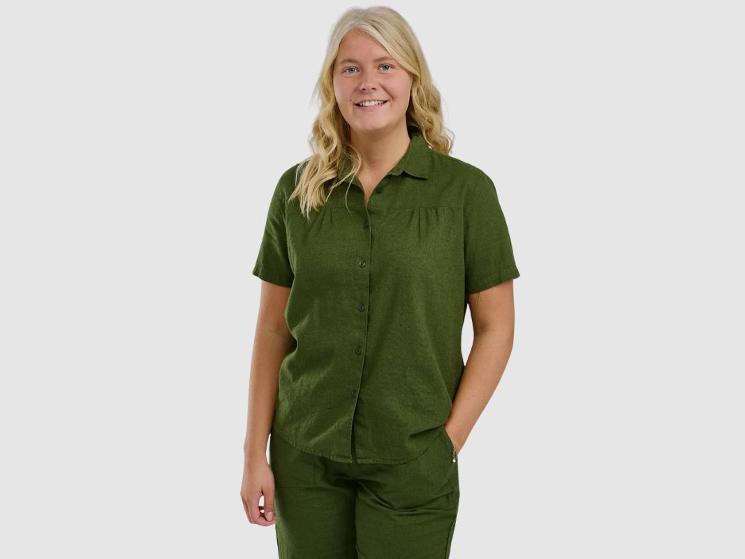 Camisa de mujer de manga corta de cáñamo Pinewood Värnamo InsectSafe® 3373-759, imagen 1 de 2