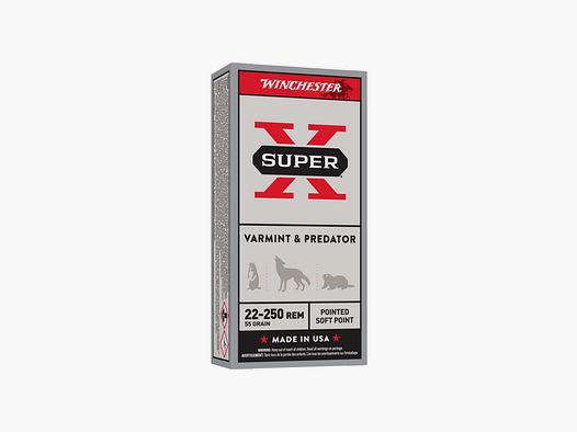 MUNITION 22-250Rem POWER POINT 55gr