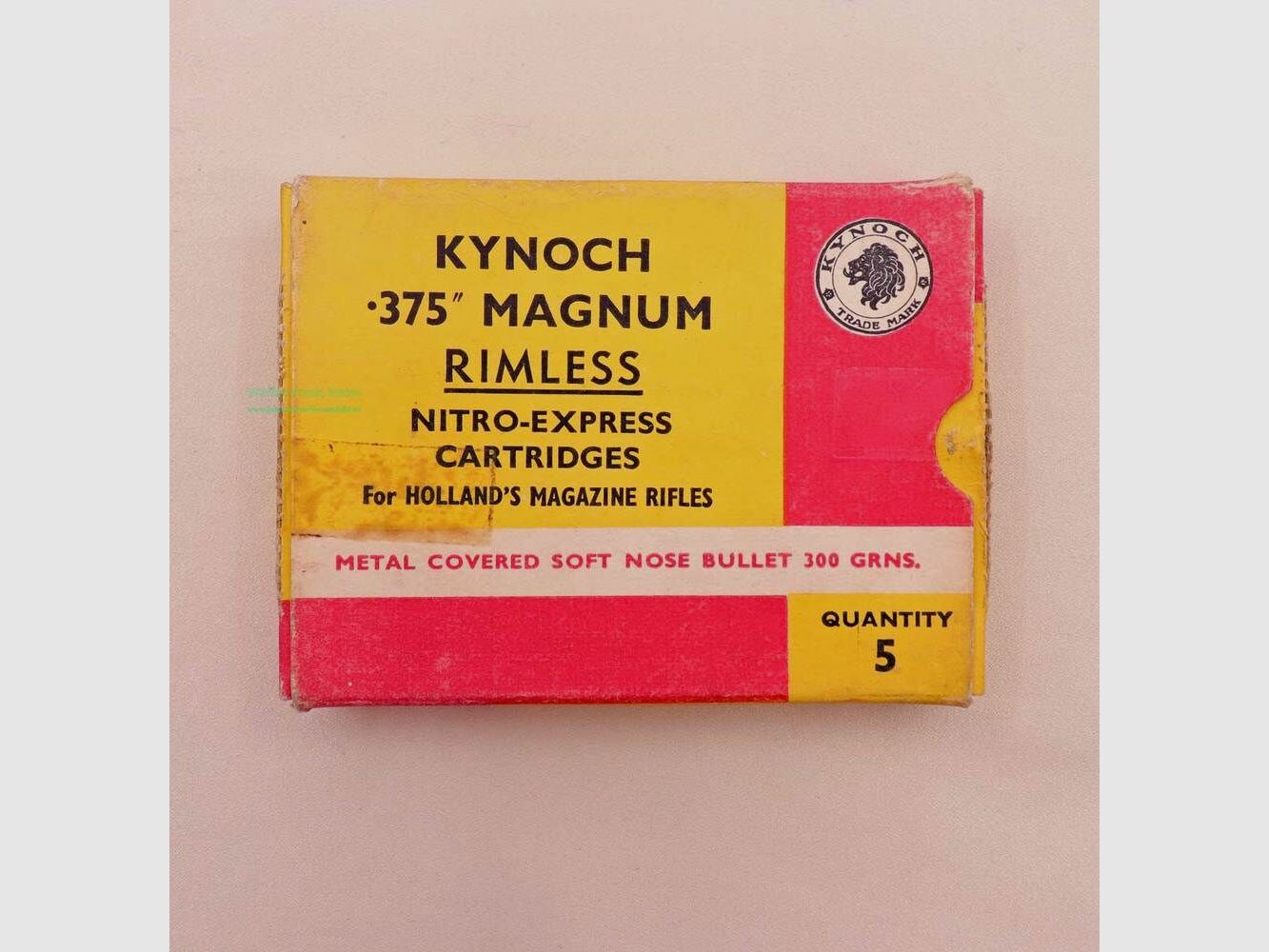 Kynoch, Angleterre cartouches de fusil .375MagRimless